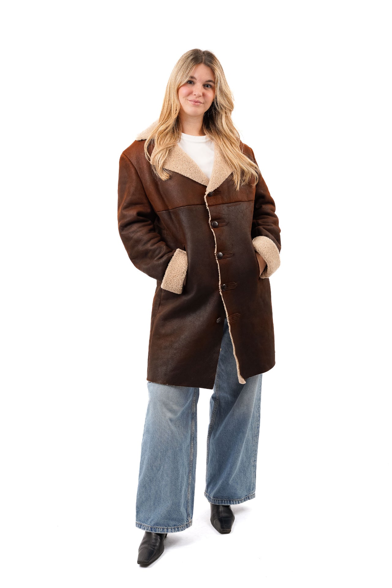 Ledermantel, Größe 38