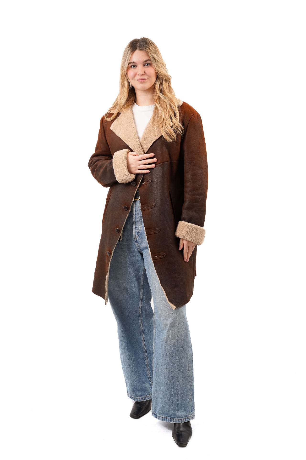 Ledermantel, Größe 38