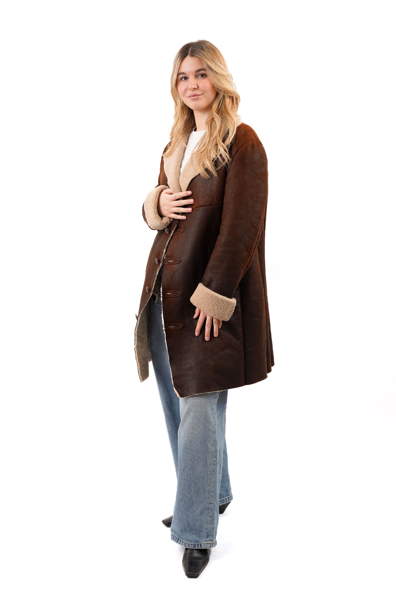 Ledermantel, Größe 38