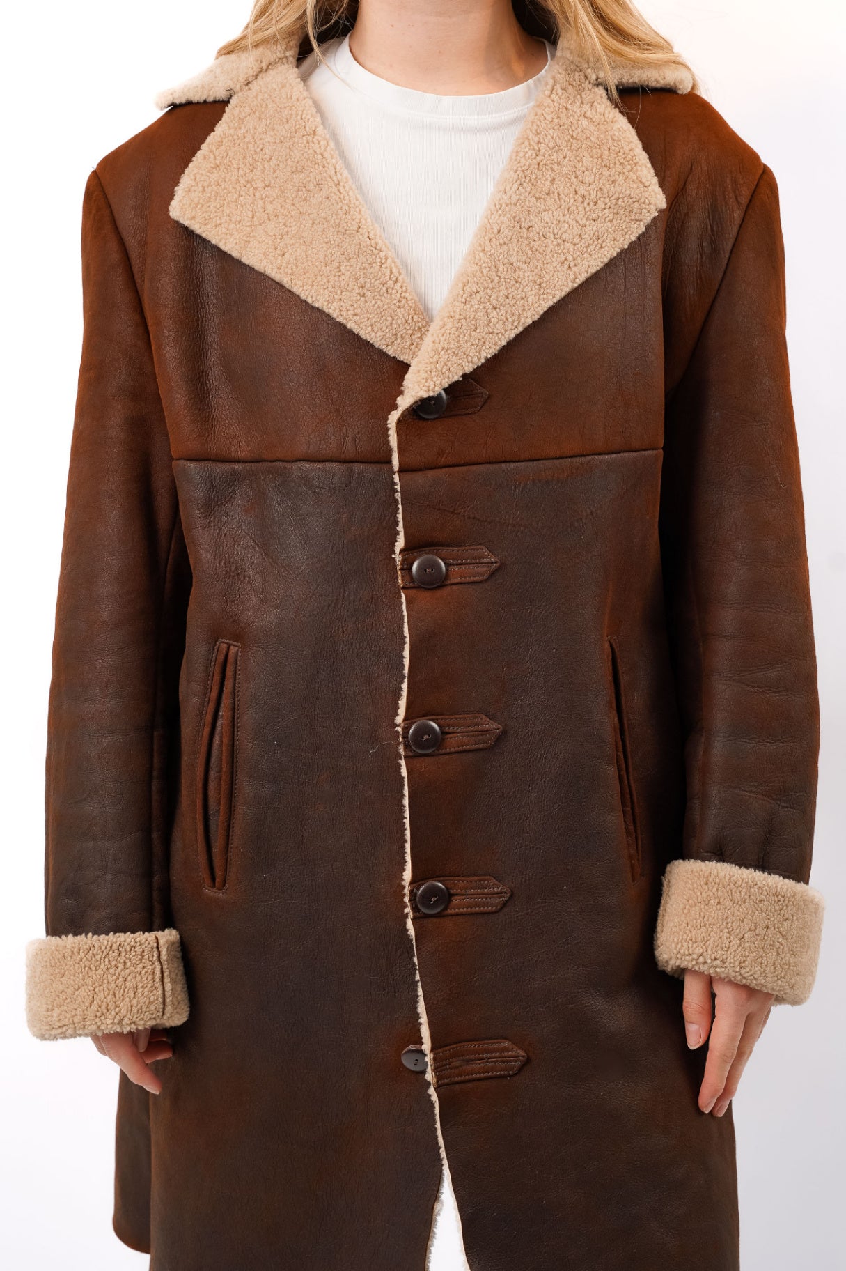 Ledermantel, Größe 38