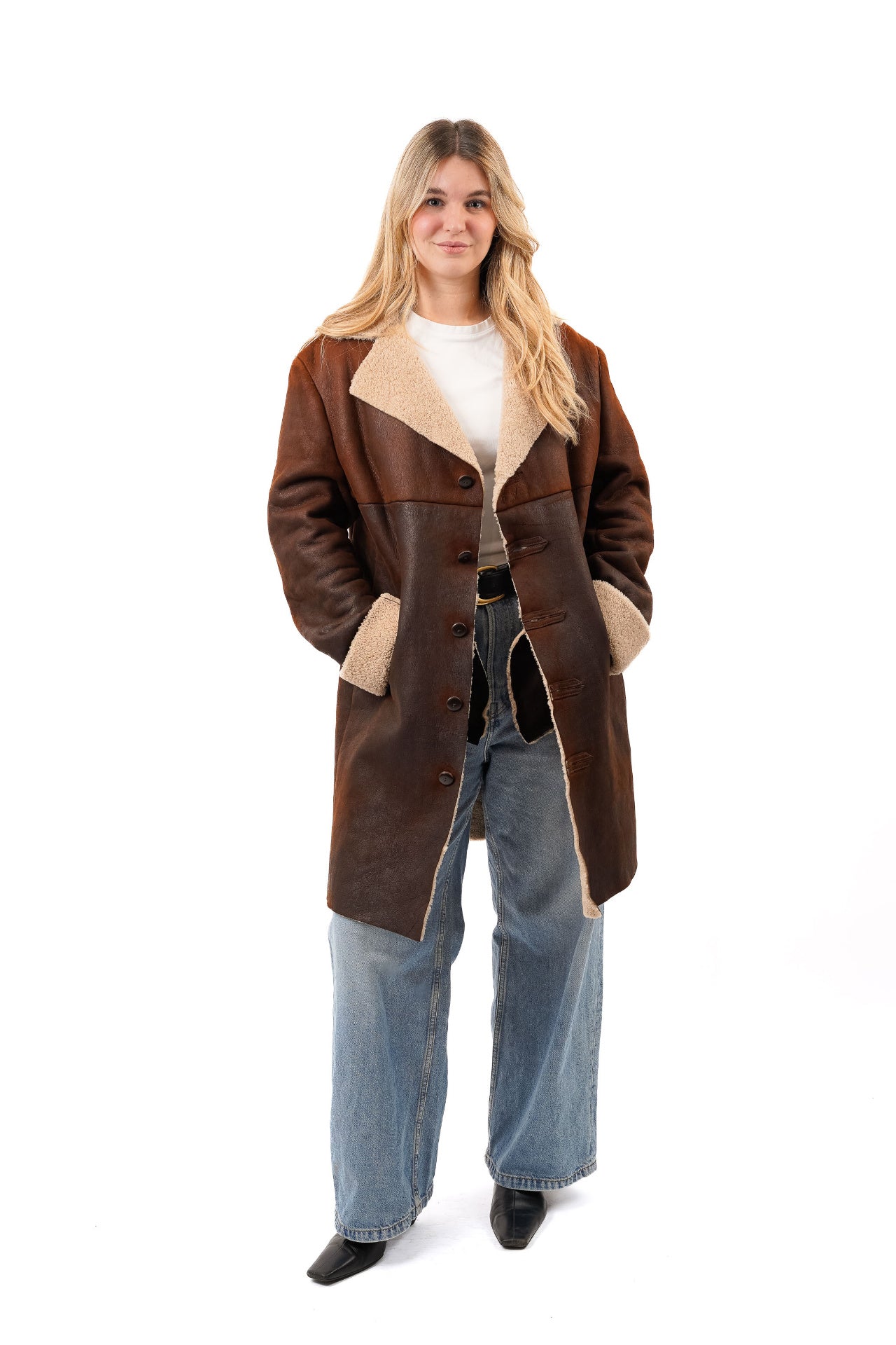 Ledermantel, Größe 38