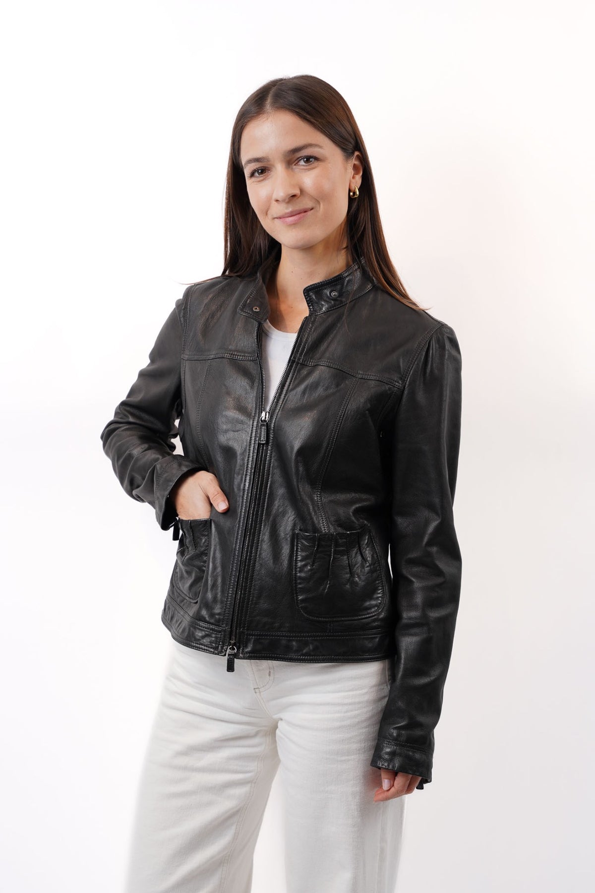 Lederjacke, Größe 36